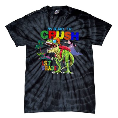 I'm Ready To Crush 1st Grade Back to School Dinosaur Tie-Dye T-Shirt