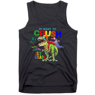 I'm Ready To Crush 1st Grade Back to School Dinosaur Tank Top