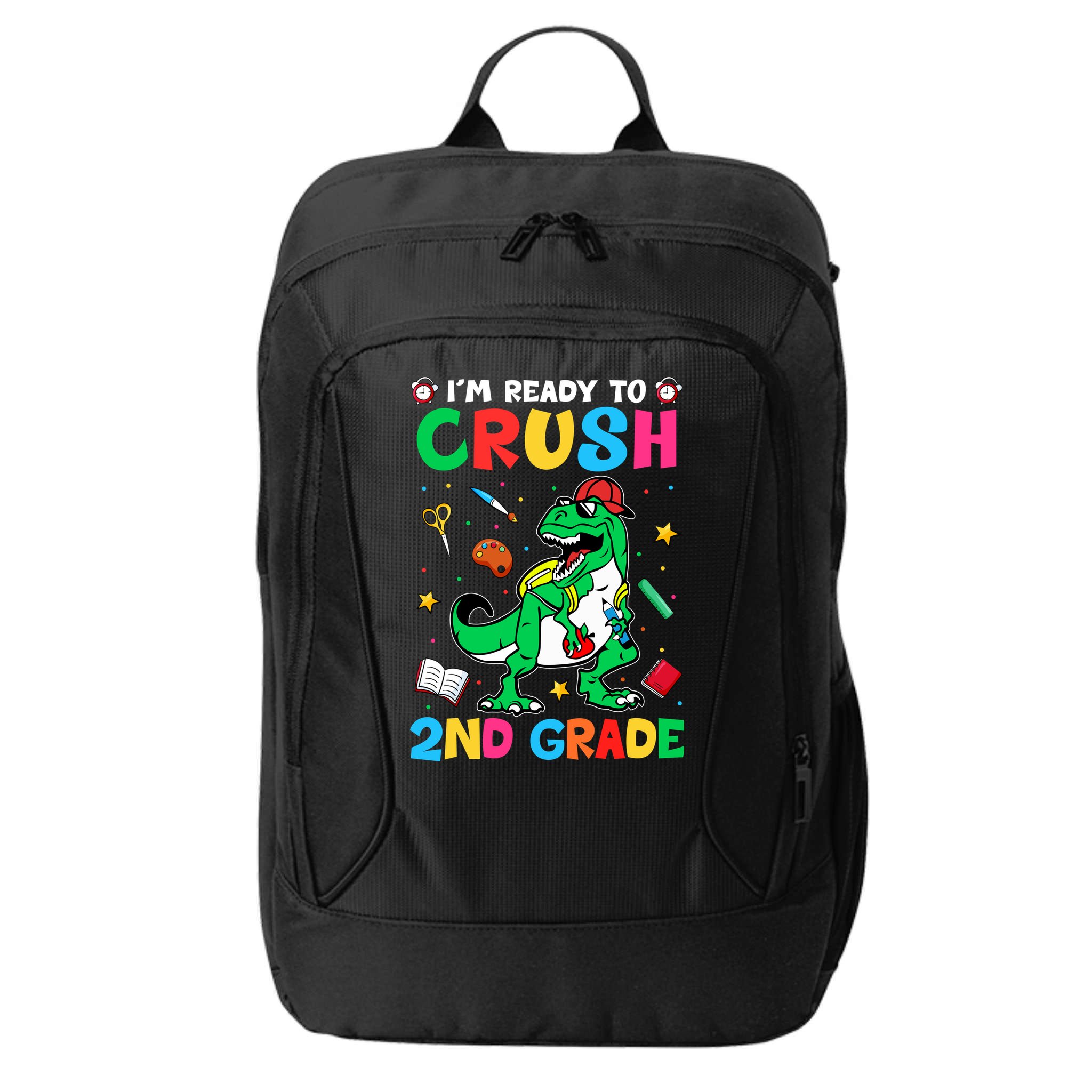 I'm Ready To Crush 2nd Grade Dinosaur Back To School City Backpack
