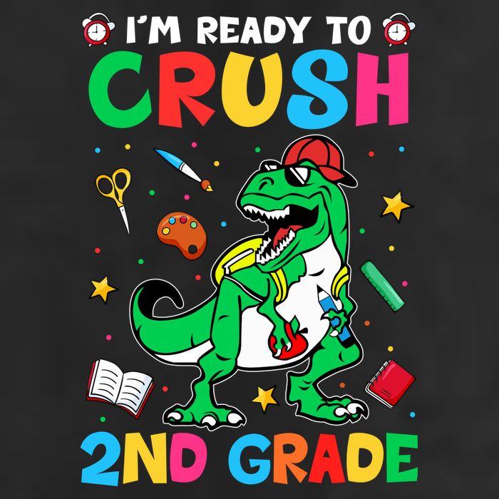 I'm Ready To Crush 2nd Grade Dinosaur Back To School Adult Drive Performance Visor