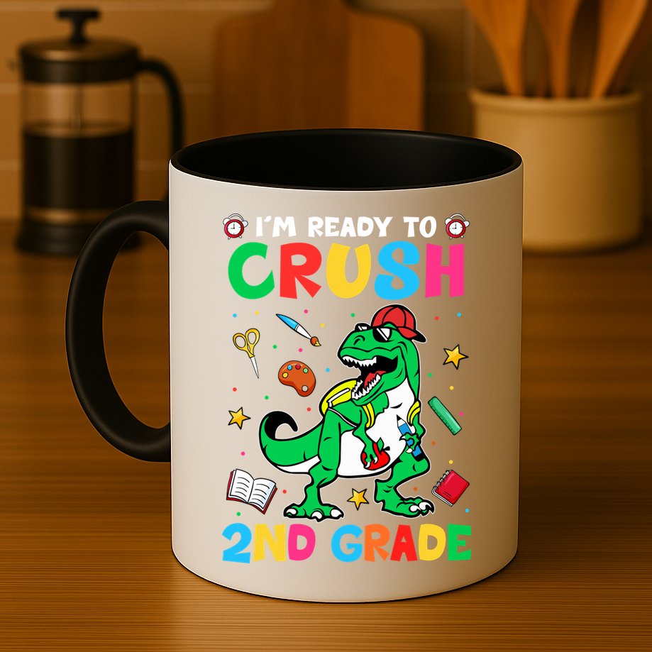 I'm Ready To Crush 2nd Grade Dinosaur Back To School Mug
