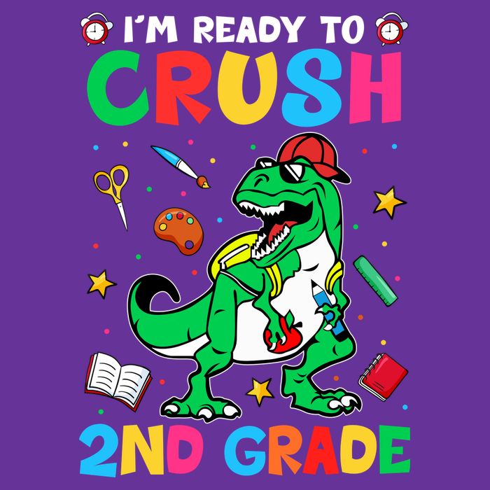 I'm Ready To Crush 2nd Grade Dinosaur Back To School Cooling Performance Crew T-Shirt