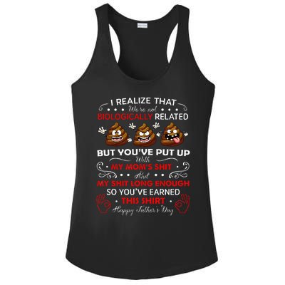 I Realize That Were Not Biologically Related Funny Stepdad Ladies PosiCharge Competitor Racerback Tank