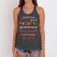 I Realize That Were Not Biologically Related Funny Stepdad Women's Knotted Racerback Tank