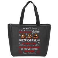 I Realize That Were Not Biologically Related Funny Stepdad Zip Tote Bag