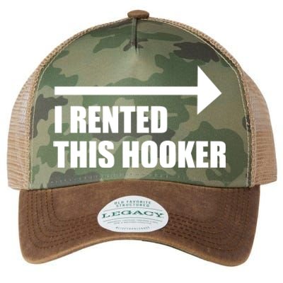 I Rented This Hooker Offensive Funny Saying Legacy Tie Dye Trucker Hat