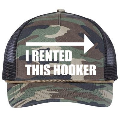 I Rented This Hooker Offensive Funny Saying Retro Rope Trucker Hat Cap