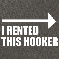 I Rented This Hooker Offensive Funny Saying Cotton Canvas Backpack