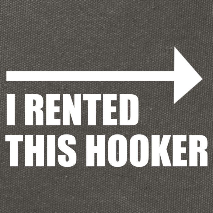 I Rented This Hooker Offensive Funny Saying Cotton Canvas Backpack