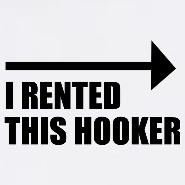 I Rented This Hooker Offensive Funny Saying Garment-Dyed Sweatshirt