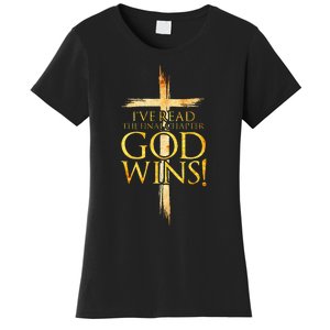 IVe Read The Final Chapter God Wins Christian Faith Cross Women's T-Shirt