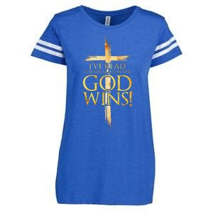 IVe Read The Final Chapter God Wins Christian Faith Cross Enza Ladies Jersey Football T-Shirt