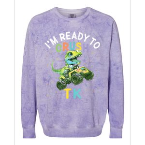 Im Ready To Crush TK Dinosaur Back To School TK Funny Colorblast Crewneck Sweatshirt