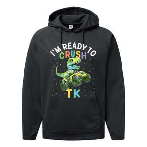 Im Ready To Crush TK Dinosaur Back To School TK Funny Performance Fleece Hoodie