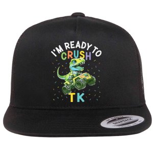 Im Ready To Crush TK Dinosaur Back To School TK Funny Flat Bill Trucker Hat