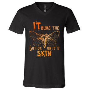 It Rubs The Lotion On ItS Skin Funny Apparel V-Neck T-Shirt