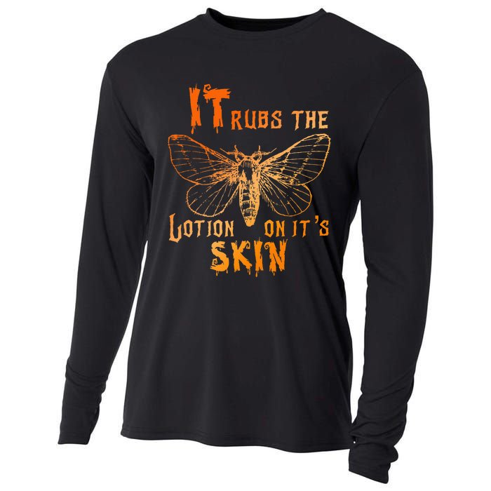 It Rubs The Lotion On ItS Skin Funny Apparel Cooling Performance Long Sleeve Crew