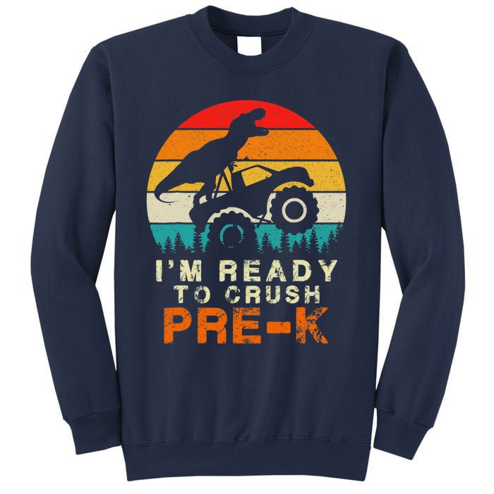 Im Ready To Crush Pre K Dino Monster Truck Back To School Sweatshirt