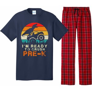 Im Ready To Crush Pre K Dino Monster Truck Back To School Pajama Set