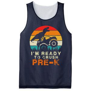 Im Ready To Crush Pre K Dino Monster Truck Back To School Mesh Reversible Basketball Jersey Tank