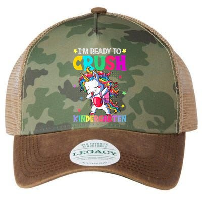 Im Ready To Crush Kindergarten Happy First Day Of School Legacy Tie Dye Trucker Hat