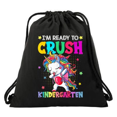 Im Ready To Crush Kindergarten Happy First Day Of School Drawstring Bag
