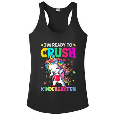 Im Ready To Crush Kindergarten Happy First Day Of School Ladies PosiCharge Competitor Racerback Tank