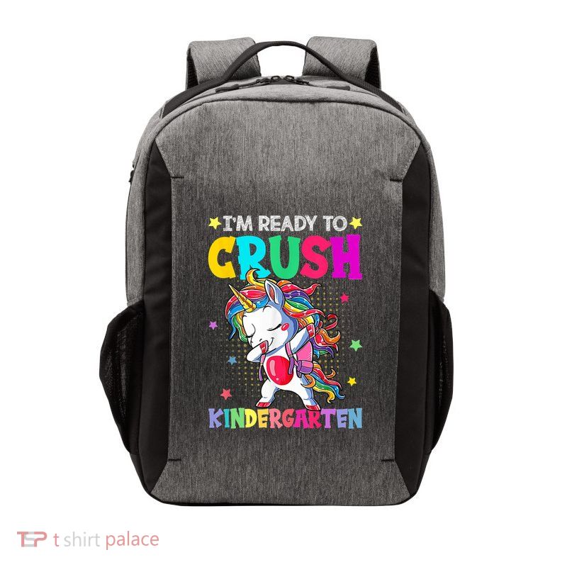 Im Ready To Crush Kindergarten Happy First Day Of School Vector Backpack