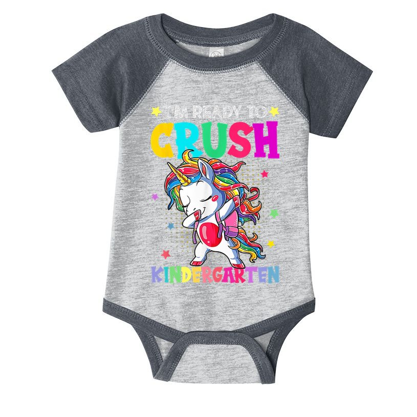 Im Ready To Crush Kindergarten Happy First Day Of School Infant Baby Jersey Bodysuit