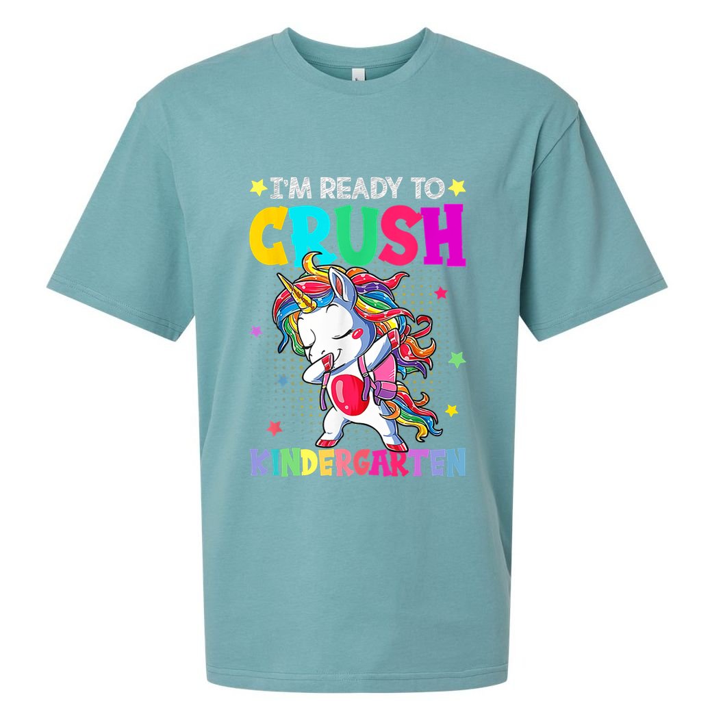 Im Ready To Crush Kindergarten Happy First Day Of School Sueded Cloud Jersey T-Shirt