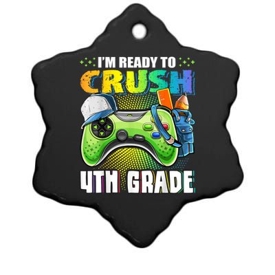 Im Ready To Crush 4th Grade Back To School Video Game Boy Ceramic Star Ornament