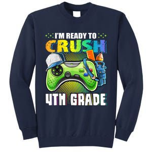 Im Ready To Crush 4th Grade Back To School Video Game Boy Tall Sweatshirt