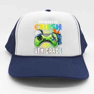 Im Ready To Crush 4th Grade Back To School Video Game Boy Trucker Hat