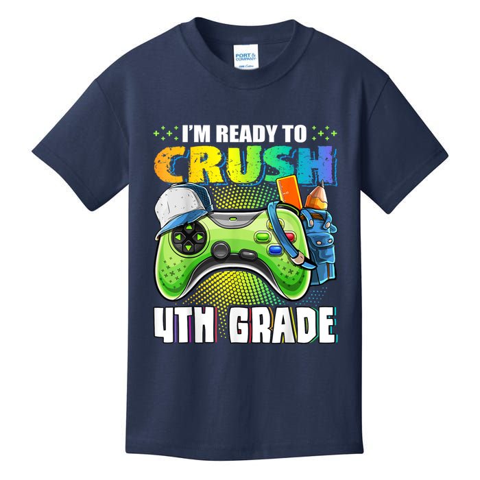 Im Ready To Crush 4th Grade Back To School Video Game Boy Kids T-Shirt