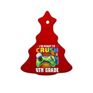 Im Ready To Crush 4th Grade Back To School Video Game Boy Ceramic Tree Ornament