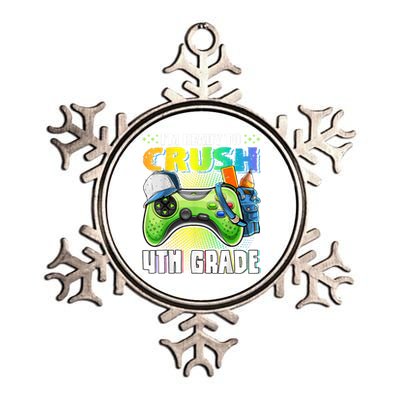 Im Ready To Crush 4th Grade Back To School Video Game Boy Metallic Star Ornament