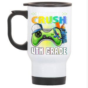 Im Ready To Crush 4th Grade Back To School Video Game Boy Stainless Steel Travel Mug