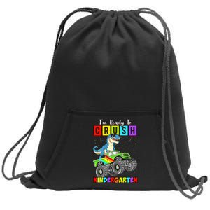 I'm Ready To Crush Kindergarten Dinosaur Back To School Sweatshirt Cinch Pack Bag