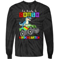 I'm Ready To Crush Kindergarten Dinosaur Back To School Tie-Dye Long Sleeve Shirt