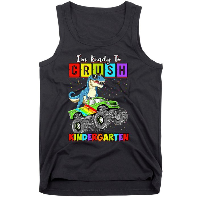 I'm Ready To Crush Kindergarten Dinosaur Back To School Tank Top