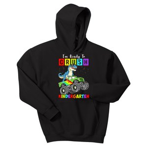 I'm Ready To Crush Kindergarten Dinosaur Back To School Kids Hoodie