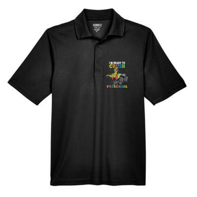 IM Ready To Crush Pre K Monster Truck Dinosaur T Rex Boy Men's Origin Performance Pique Polo