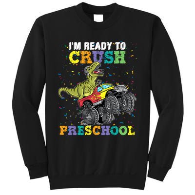 IM Ready To Crush Pre K Monster Truck Dinosaur T Rex Boy Sweatshirt