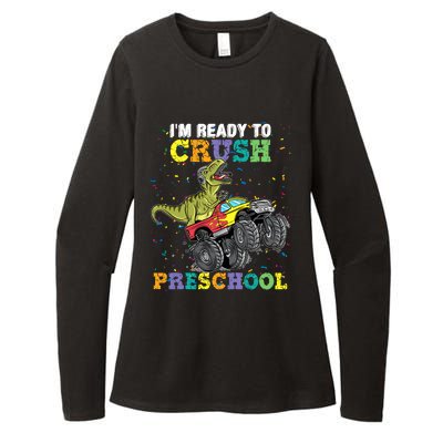 IM Ready To Crush Pre K Monster Truck Dinosaur T Rex Boy Womens CVC Long Sleeve Shirt