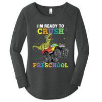 IM Ready To Crush Pre K Monster Truck Dinosaur T Rex Boy Women's Perfect Tri Tunic Long Sleeve Shirt