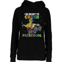 IM Ready To Crush Pre K Monster Truck Dinosaur T Rex Boy Womens Funnel Neck Pullover Hood