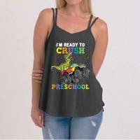 IM Ready To Crush Pre K Monster Truck Dinosaur T Rex Boy Women's Strappy Tank