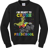 IM Ready To Crush Pre K Monster Truck Dinosaur T Rex Boy Kids Sweatshirt