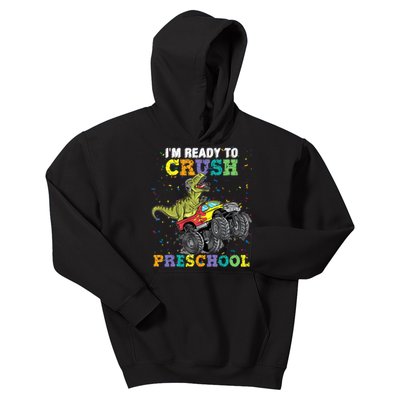 IM Ready To Crush Pre K Monster Truck Dinosaur T Rex Boy Kids Hoodie