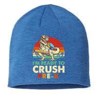 Im Ready To Crush PreK Retro Dinosaur Funny Back To School Gift Sustainable Beanie